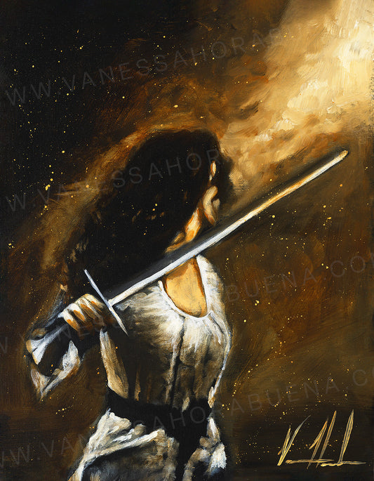 Women's art print titled "For Such a Time as This" by Vanessa Horabuena, featuring inspiring biblical quote on elegant design.
