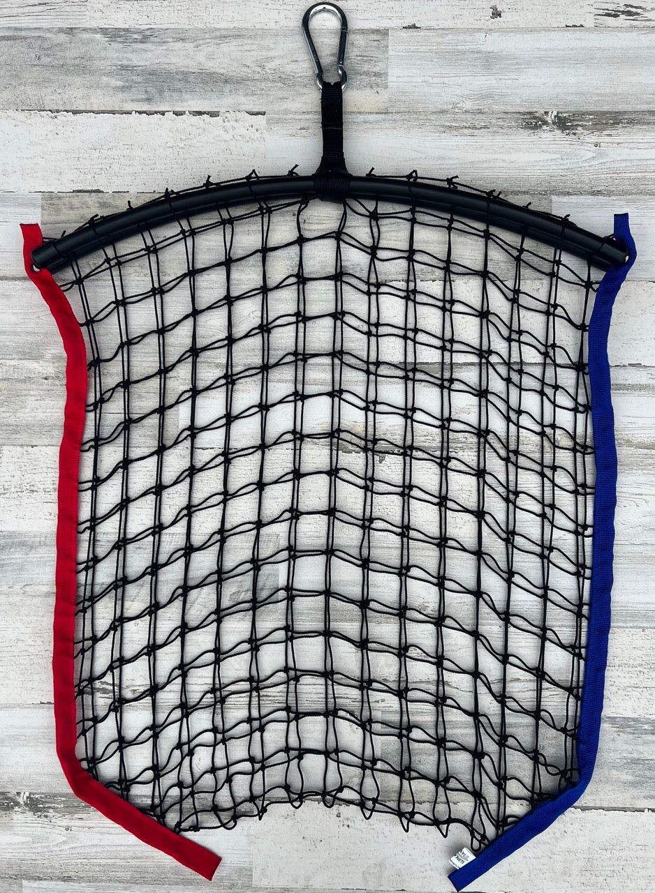 Limited edition Haylo Haynets in natural color, showing the breathable, durable mesh design for horse feeding.