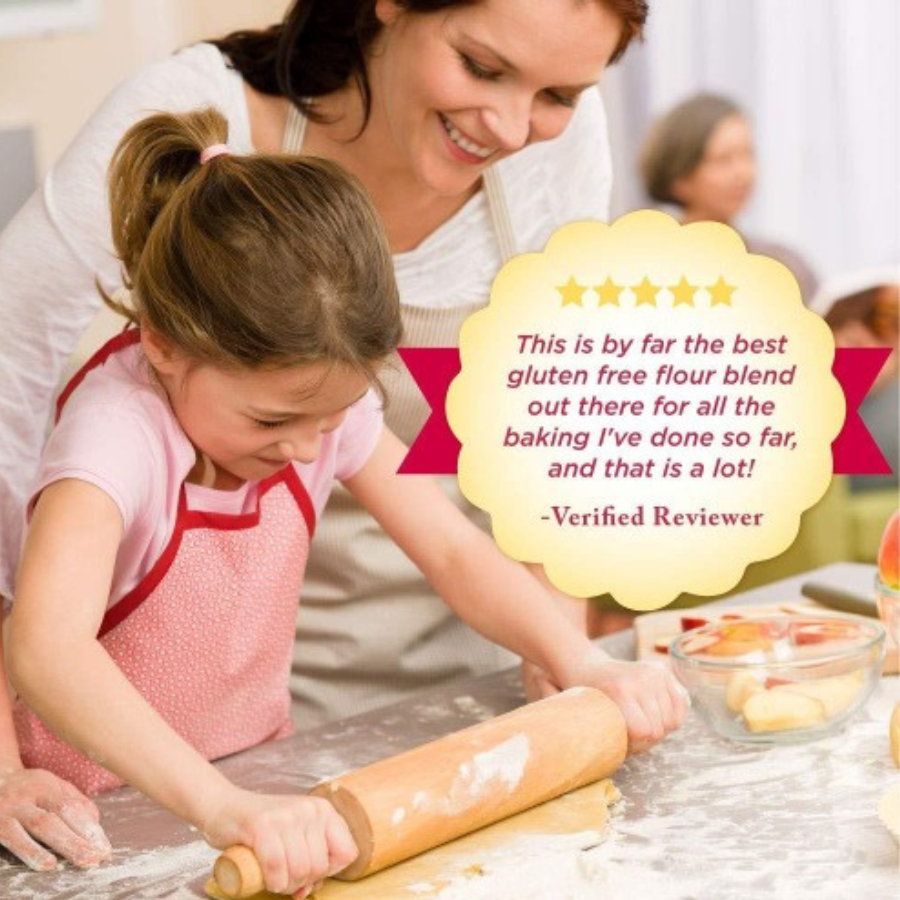 Gluten-Free Mama coconut flour in a 2 lb bag, natural light setting, showing the packaging for gluten-free baking.