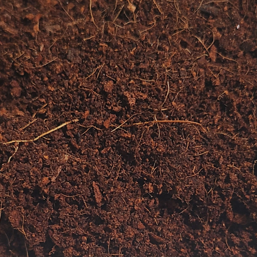 Hasty Roots coconut coir soil enhancer in a bag, natural fiber for gardening and plant growth.