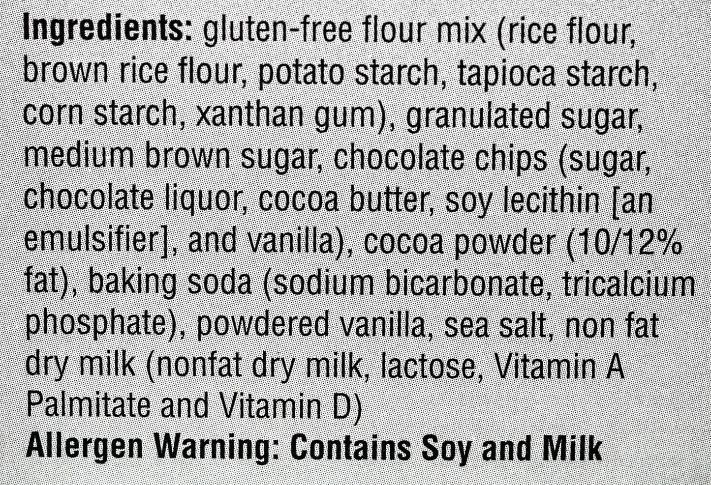 Gluten-free double chocolate cookie mix in a 16 oz package by Heartland Gourmet, featuring rich chocolate cookies.