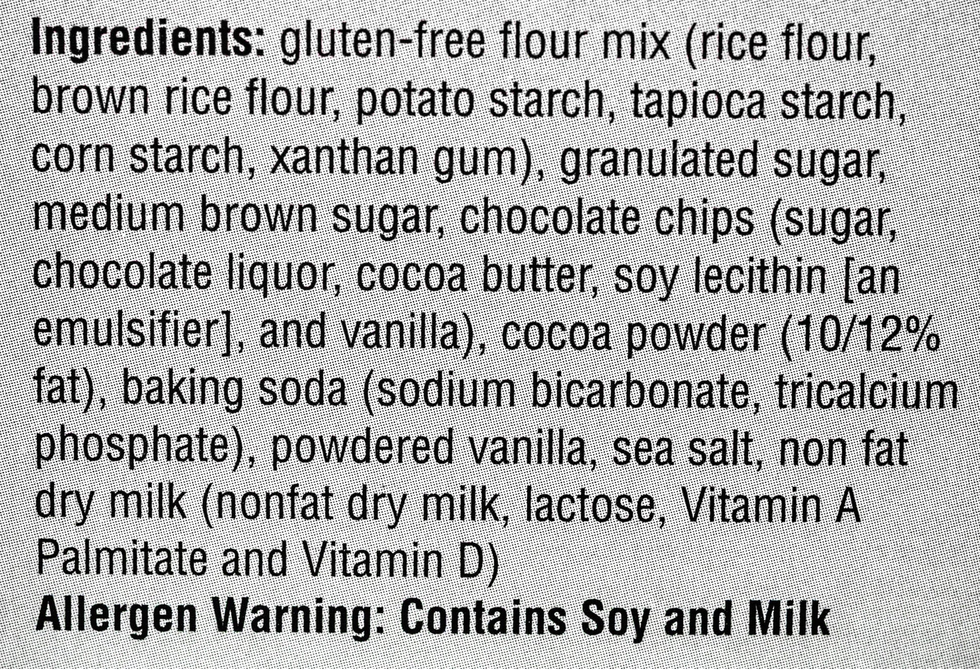 Gluten-free double chocolate cookie mix in a 16 oz package by Heartland Gourmet, featuring rich chocolate cookies.