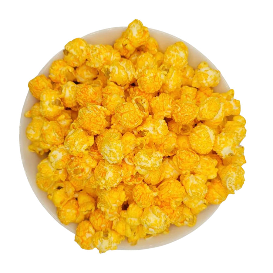 Cheese popcorn in a 3.5 oz bag from HR Poppin' Snacks, featuring cheesy, crunchy snack food in a colorful package