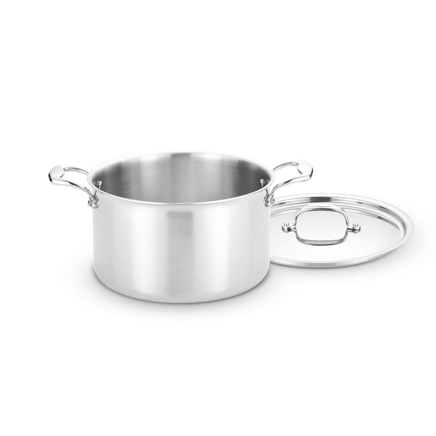 Heritage Steel Titanium Series 8 quart stock pot with lid for cooking, featuring a stainless steel handle and durable construction.