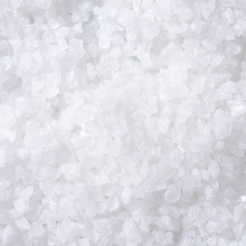 Hasty Roots Epsom Salt soil enhancer, white crystalline mineral in a resealable bag for garden plant health.