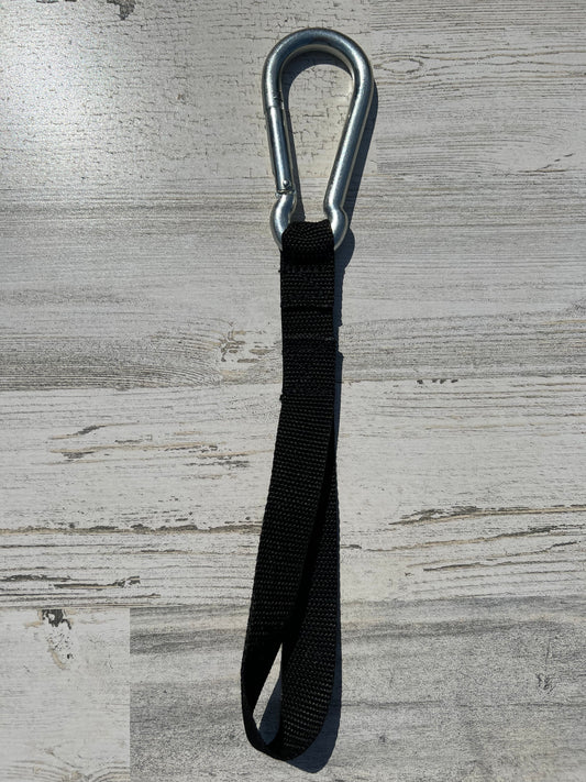 Haylo Haynets LLC extra haynet clip and strap for secure haynet fastening and easy handling.