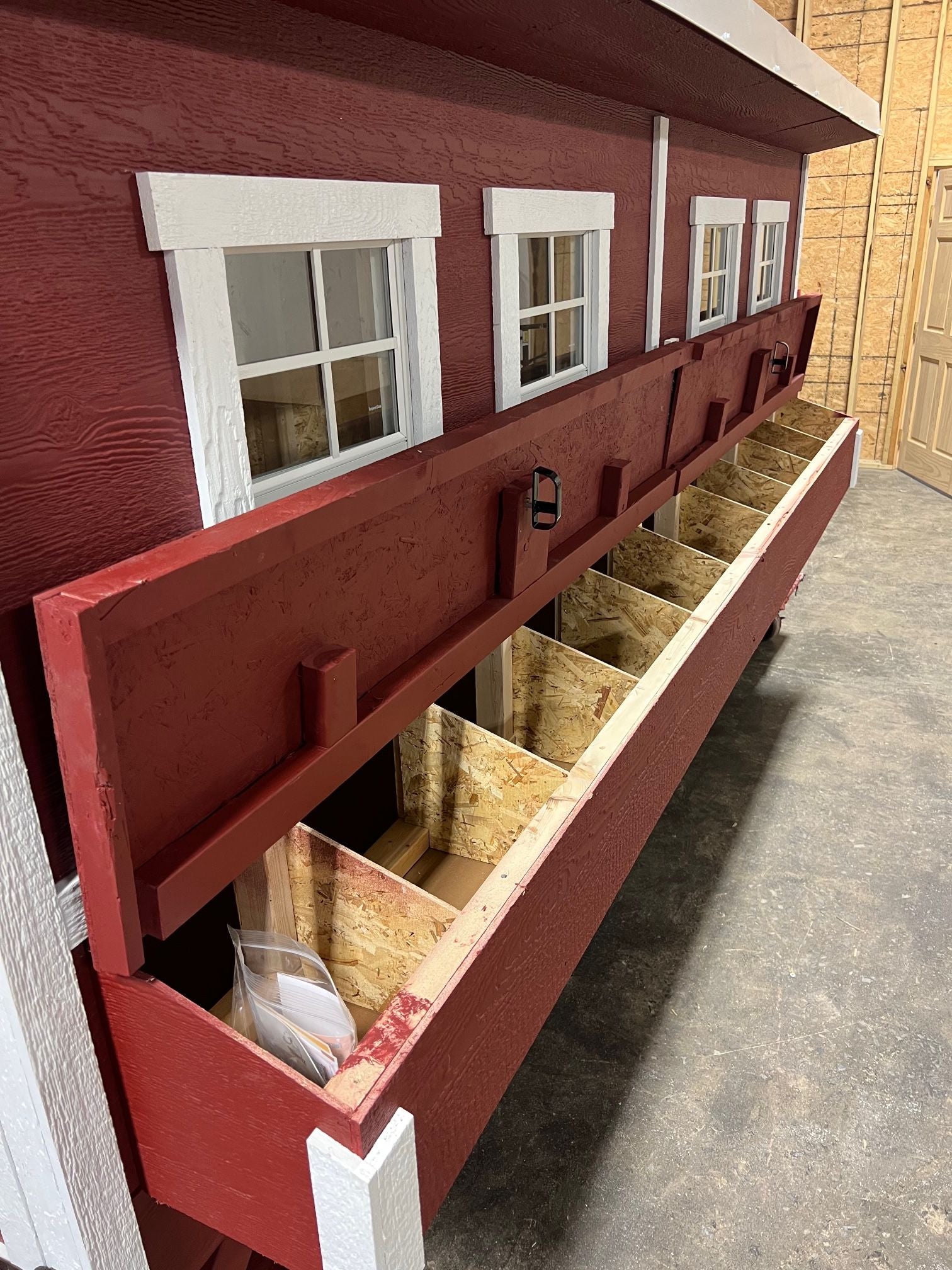 OverEZ Jumbo Chicken Coop with 10 nesting boxes designed for up to 30 chickens, featuring spacious and durable outdoor poultry housing.