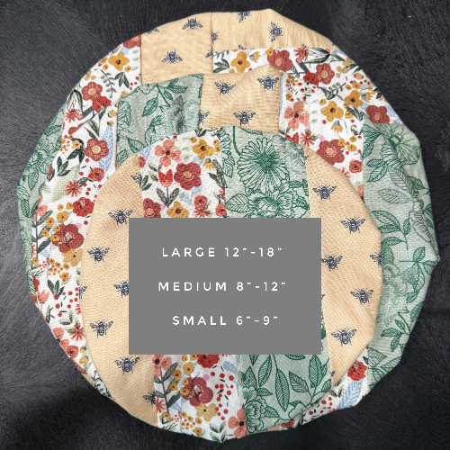 Large Farm Bowl Covers from Five Oaks Farm, durable and breathable covers for keeping bowls fresh and protected.
