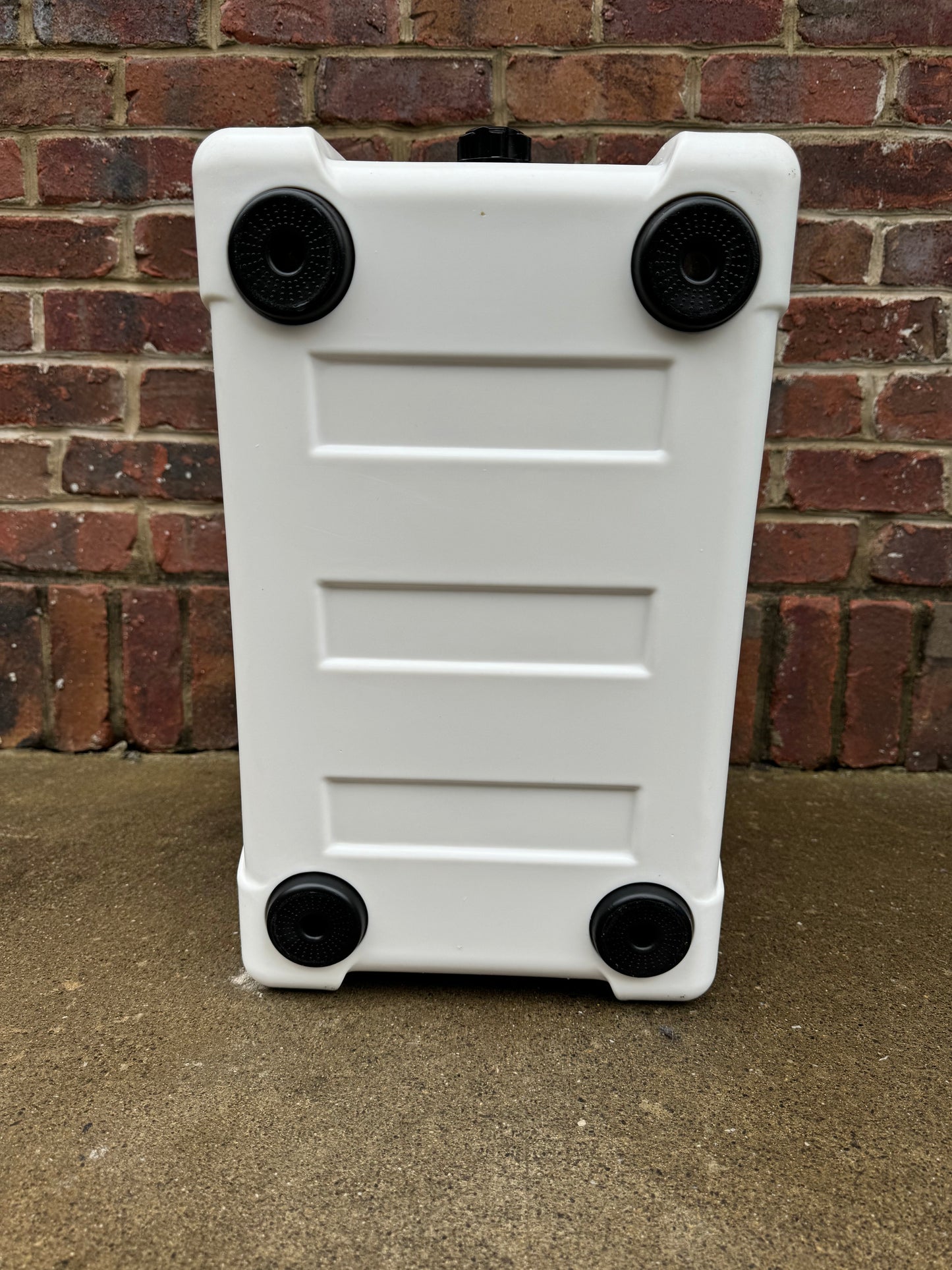 Polar Bear 20 Hard Cooler by Polar Bear Coolers, rugged white cooler with sturdy handle and secure lid, ideal for outdoor use.