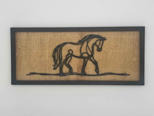 Elegant horse wall decor by C2 Creations LLC, featuring stylish line art suitable for home interior decoration.