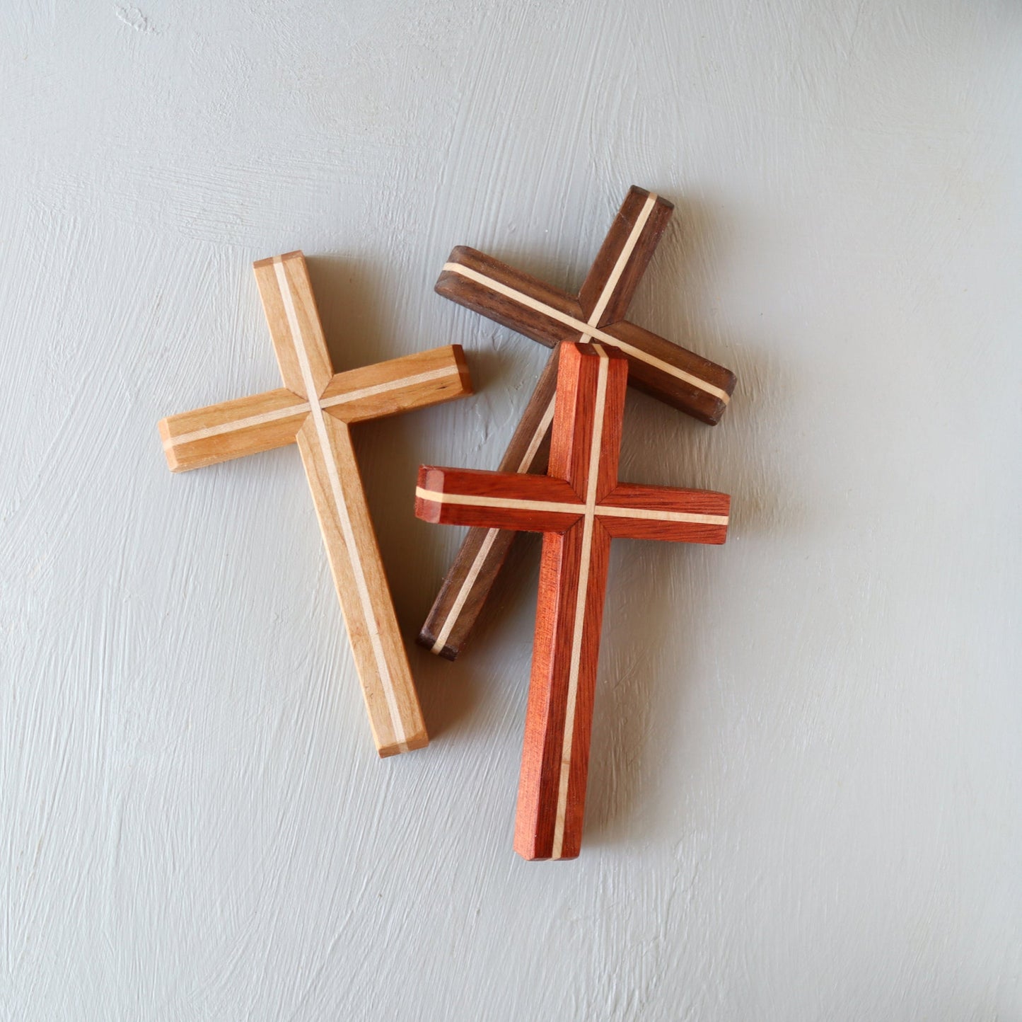 Wooden Thinline Cross by Dennehey Design Co. featuring a sleek, minimalist design perfect for religious or decorative purposes.
