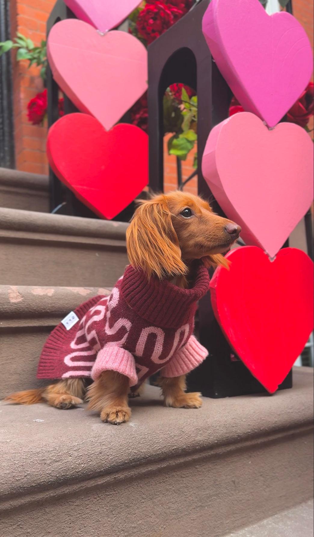 Pink Rosé Bliss sweater by BarkBarkBaby featuring a cozy, soft knit with a stylish design, perfect for casual wear.