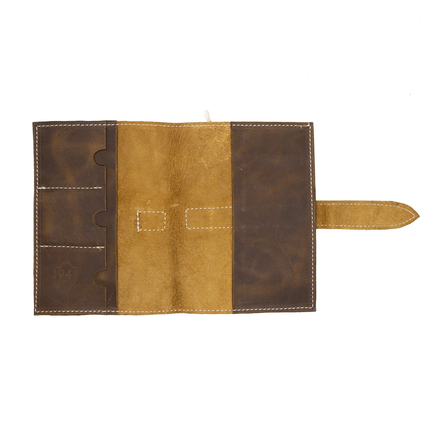 Mini journal cover with tobacco-themed design by Rebekah Scott Designs, featuring textured material and compact size.