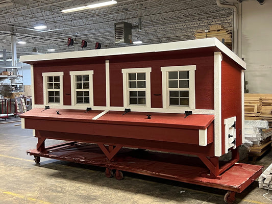 Front view of OverEZ Jumbo Chicken Coop designed for up to 30 chickens, featuring spacious outdoor enclosure and sturdy construction.