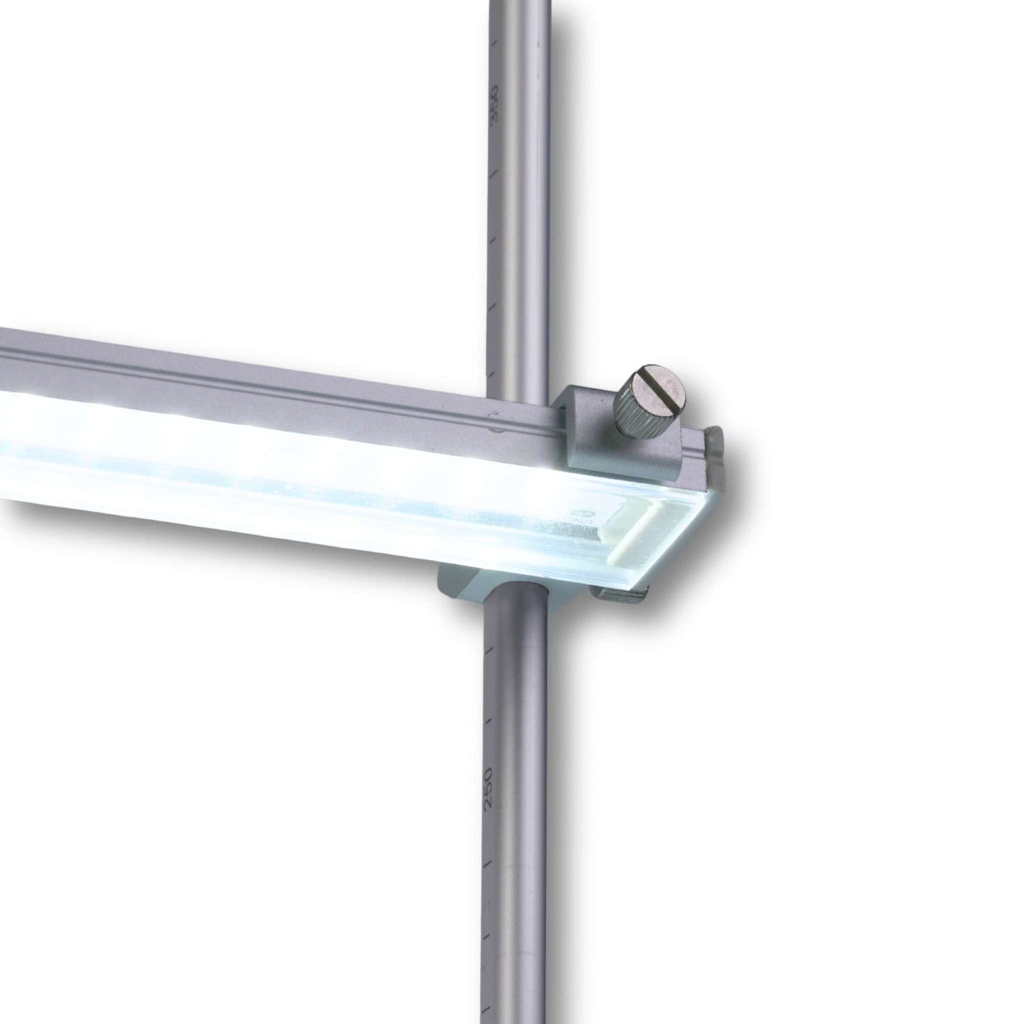 Close-up of Bootstrap Farmer 2 ft LED grow light with stand, showcasing the LED panel and sturdy mounting frame.