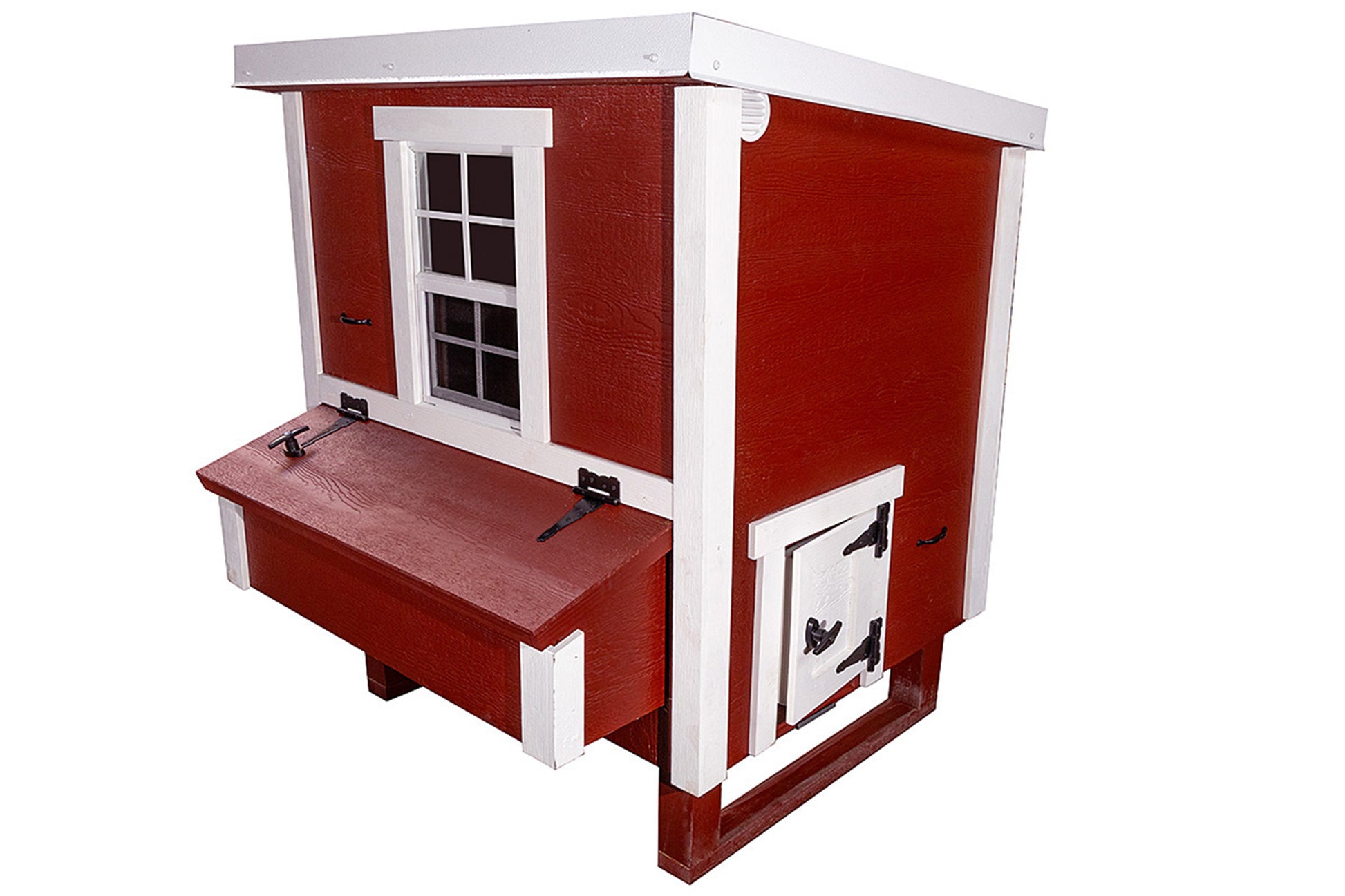 OverEZ Medium Chicken Coop for up to 10 chickens, featuring a spacious design and durable construction in a natural setting.