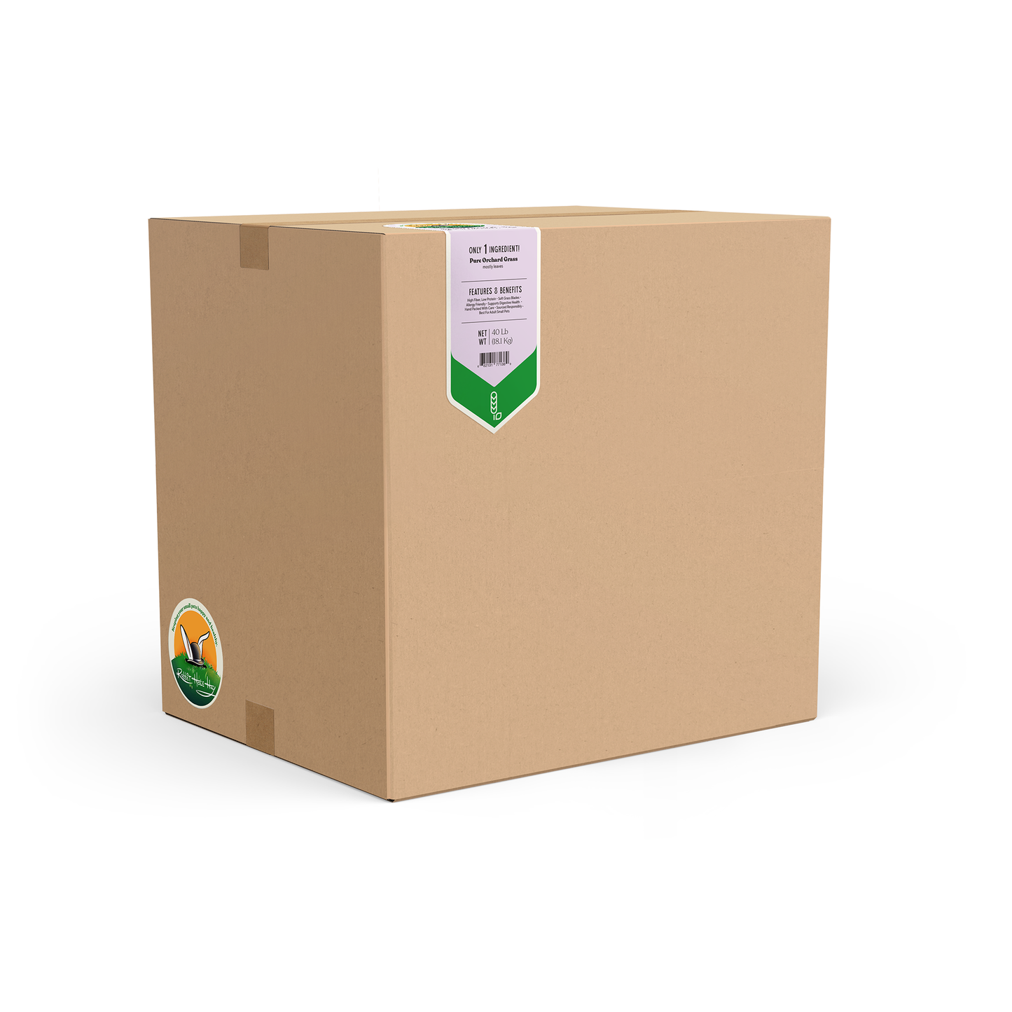 Rabbit Hole Hay Ultra Premium Orchard Grass hay for small animals, soft and fresh with green leafy texture.
