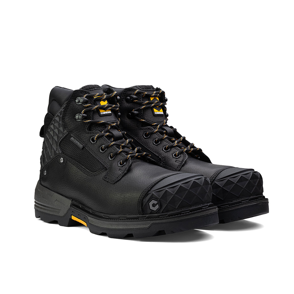 Black Chinook® Work Boot with 6-inch composite toe, waterproof design, ideal for industrial and construction work.