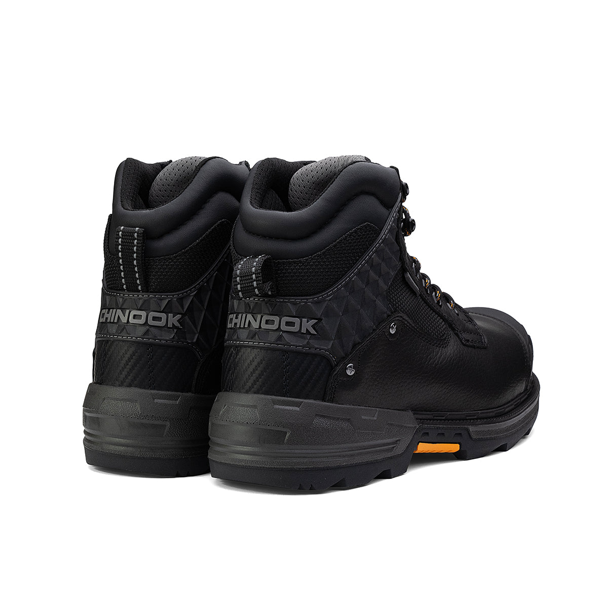 Black Chinook® Work Boot with 6-inch composite toe, waterproof design, durable sole, and rugged construction for safety and comfort.