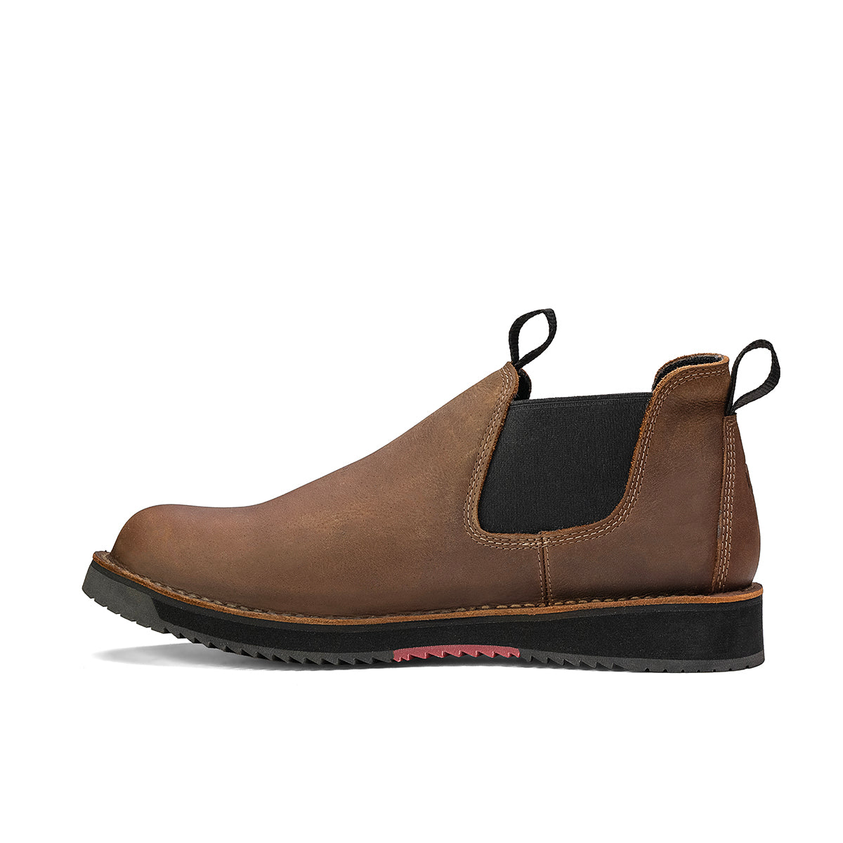 Chinook® Footwear Romeo Heritage brown leather slip-on shoe for work or casual wear, featuring a sleek design and comfortable fit.