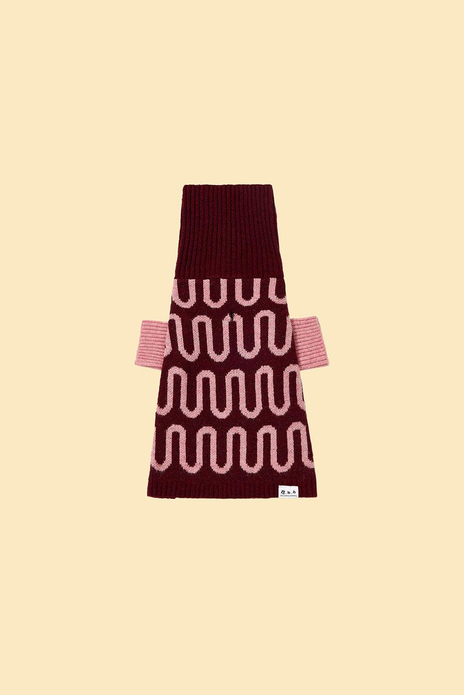 Pink Rosé Bliss Sweater by BarkBarkBaby with cozy knit fabric and ribbed cuffs, perfect for stylish, comfortable kids' wear.