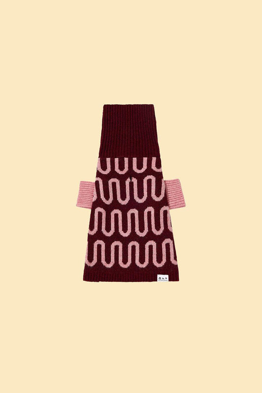 Pink Rosé Bliss Sweater by BarkBarkBaby with cozy knit fabric and ribbed cuffs, perfect for stylish, comfortable kids' wear.