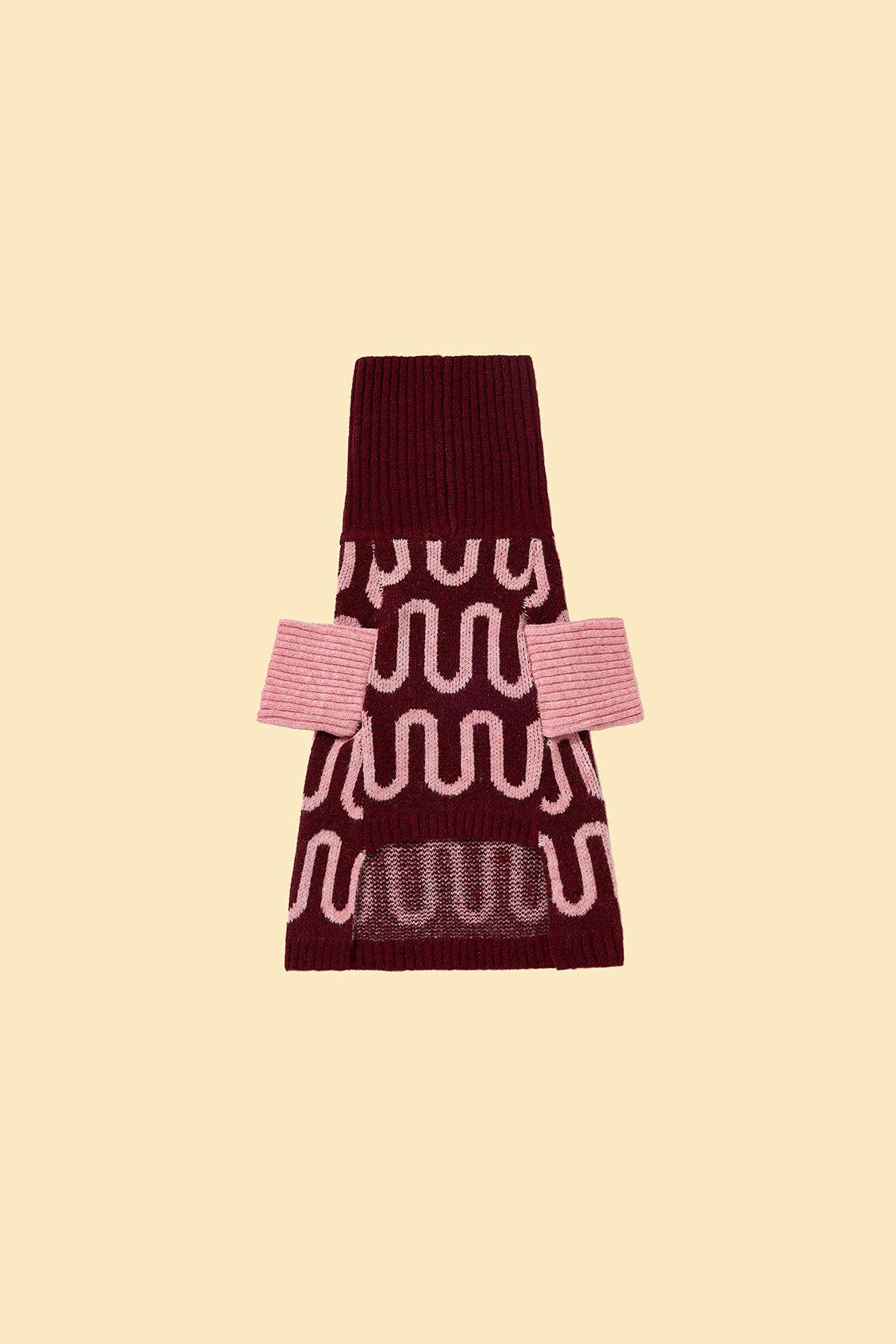 Pink Rosé Bliss Sweater by BarkBarkBaby, soft knit with cozy fit, displayed on a neutral background.