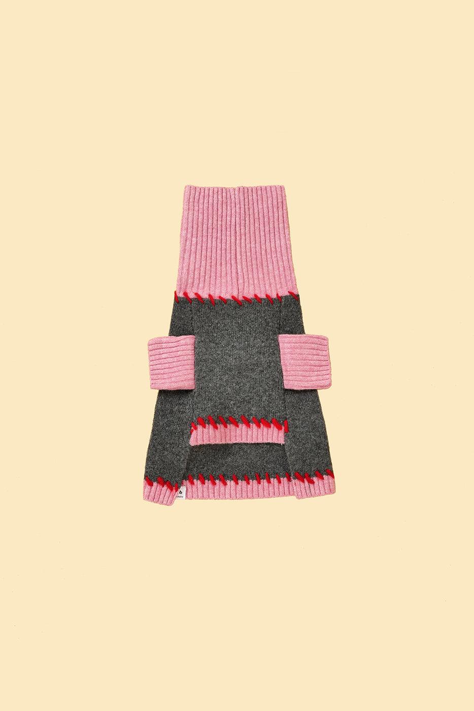 Cherry Kiss Sweater by BarkBarkBaby featuring a cozy knit design and vibrant cherry pattern in soft, warm fabric.
