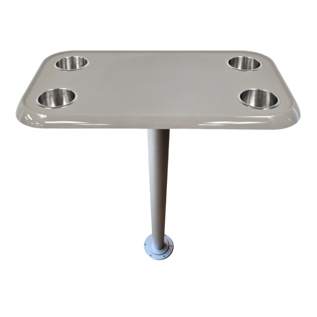 Boat Table Set - 6" Flush Mount Floor Plate / Anti Wobble (6 colors)