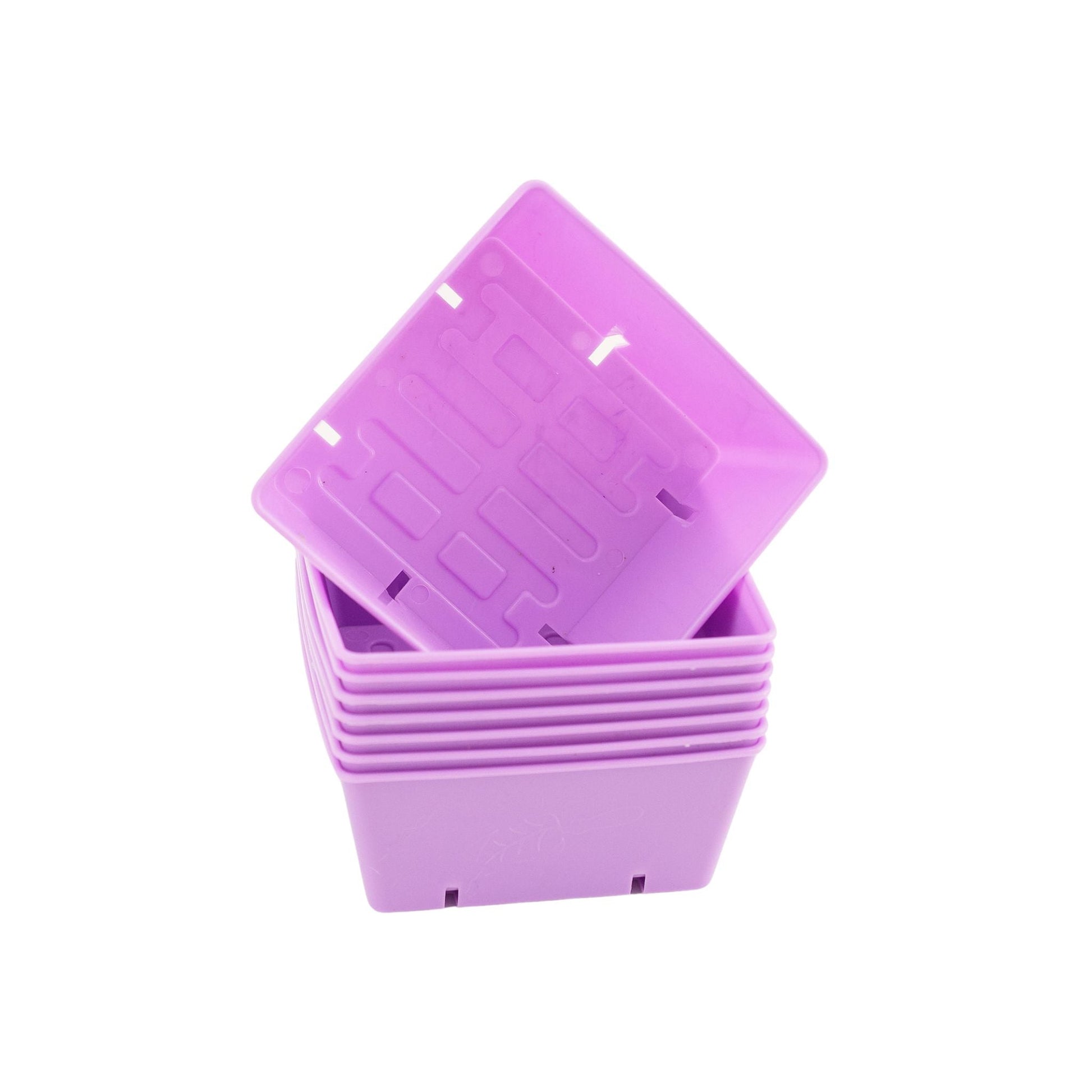 Purple Bootstrap Farmer 5x5 grow trays with extra strength inserts for gardening and planting.