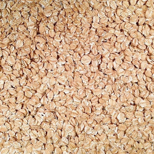 Organic rolled spelt grain in a 1 lb bag from Grain Place Foods, non-GMO, suitable for healthy cooking and baking.