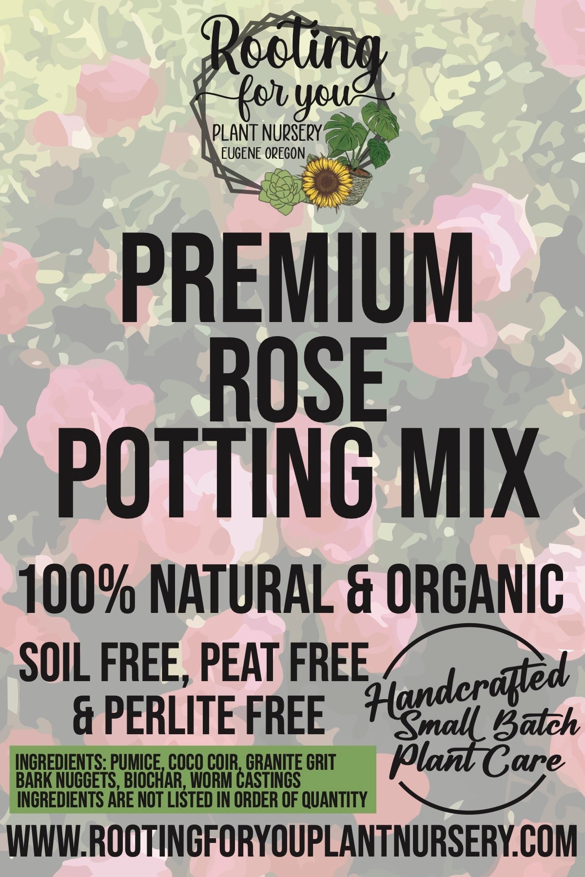 Fresh rose plant in a pot using Rose Premium Potting Mix by Rooting For You Plant Nursery, showing vibrant blooms and healthy foliage.