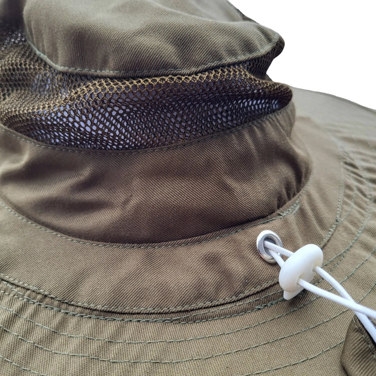 Round beekeeping veil from Foxhound Bee Company, protective fencing style with mesh for bee safety and visibility.