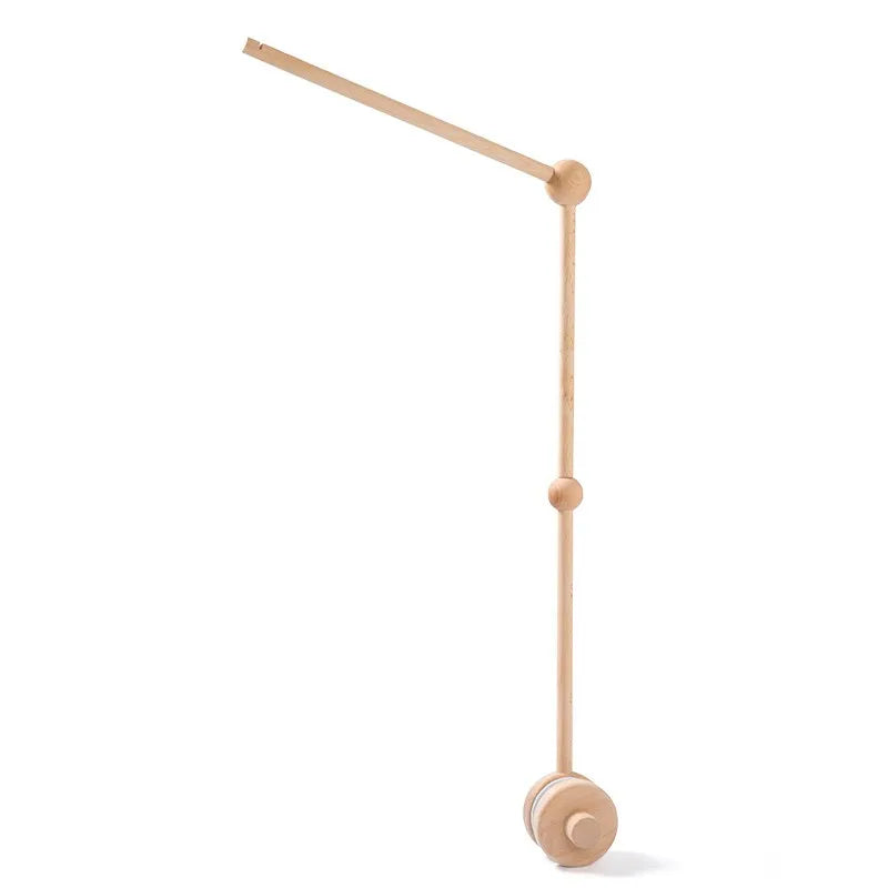 Wooden mobile hanging toys by Petite Pioneers featuring colorful animal shapes and smooth wooden craftsmanship for nursery decor