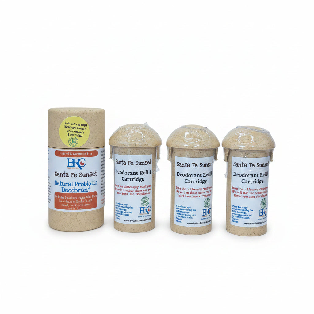 By Robin Creations natural probiotic deodorant set in new packaging, featuring eco-friendly body care products for fresh confidence