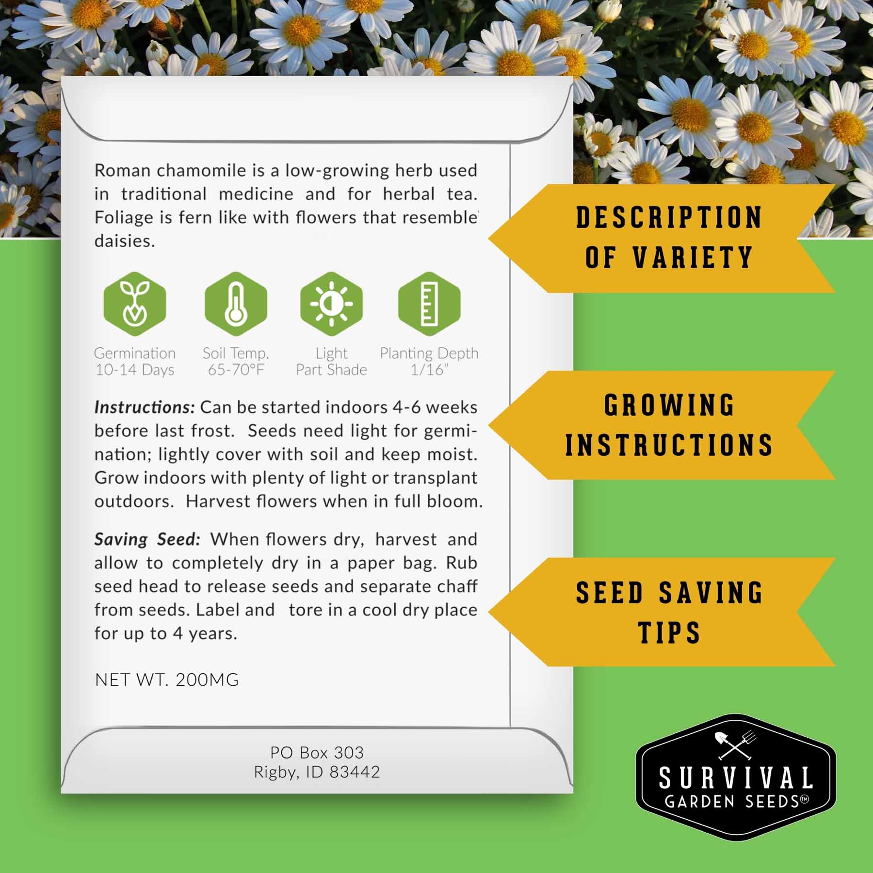 Assorted heirloom flower seeds from SurvivalGardenSeeds, showcasing colorful annuals and perennials for pollinator-friendly gardens.