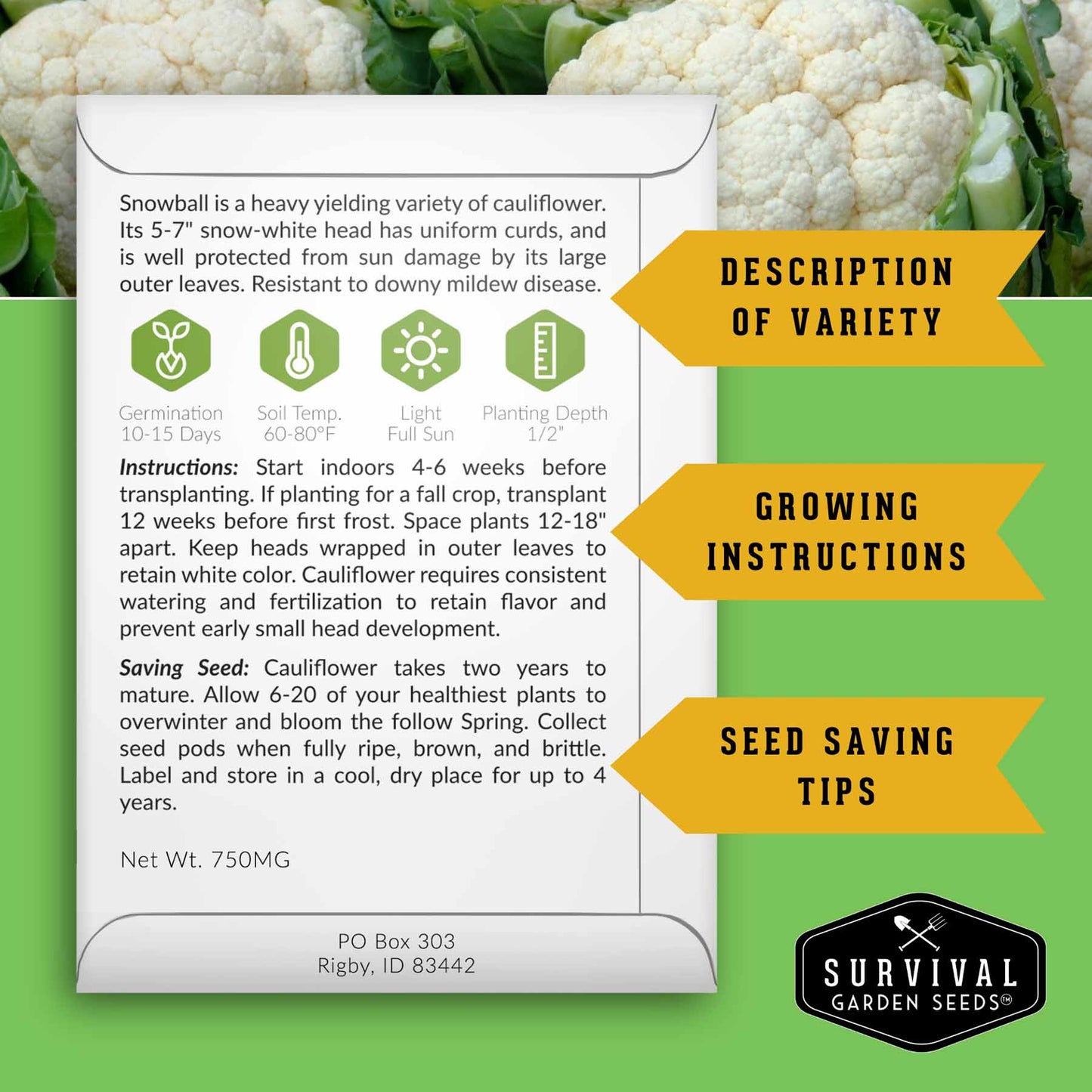 Complete Survival Garden Kit with vegetable seeds from SurvivalGardenSeeds, including 100 seeds for growing food at home.