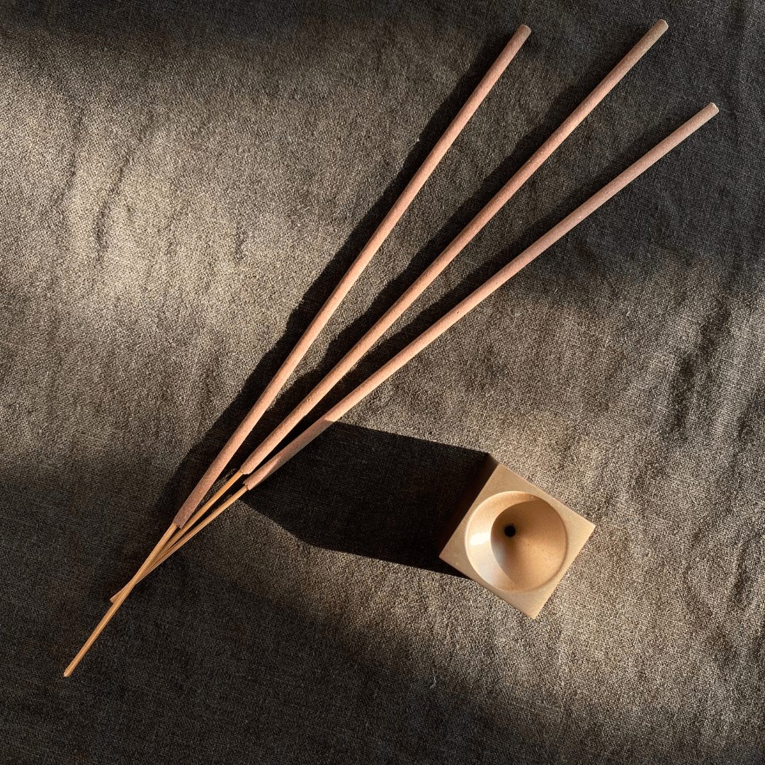 Tilley + Me essential oil incense sticks with matching holder, ideal for aromatherapy and relaxing scent experience.