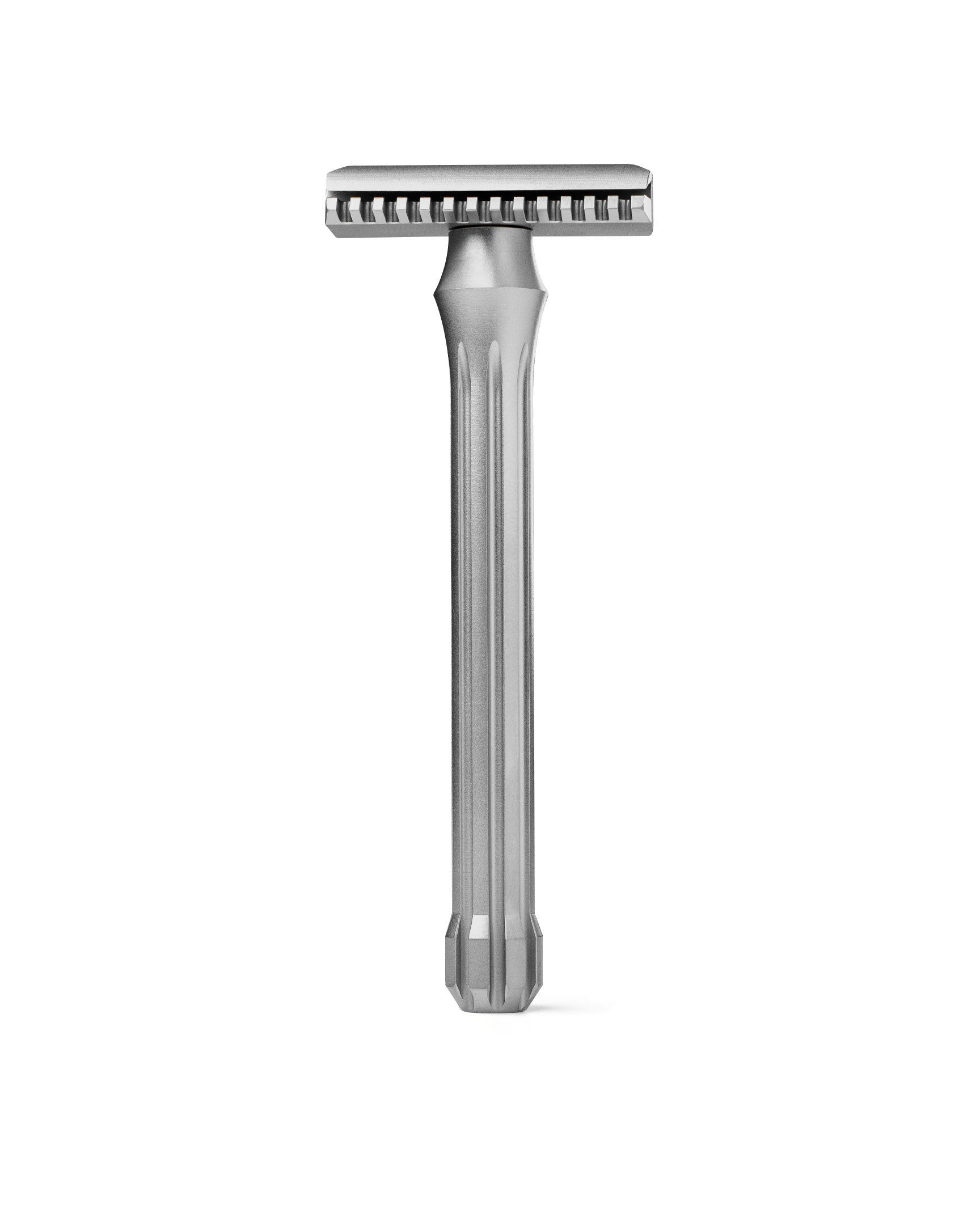 Blackland Razors Blackbird satin open-comb safety razor with a sleek, polished finish and ergonomic handle.