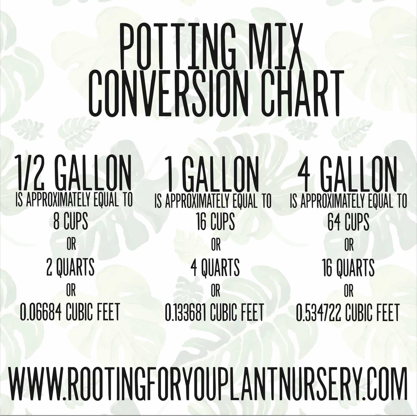Premium tropical houseplant potting mix by Rooting For You Plant Nursery, showing a bag of general purpose soil for tropical plants.