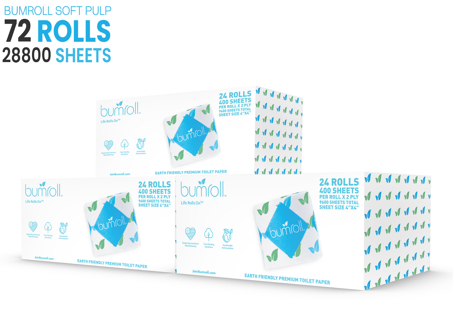 Join Bumroll bamboo toilet paper and paper towels, eco-friendly and made in the USA, with lush green bamboo imagery.