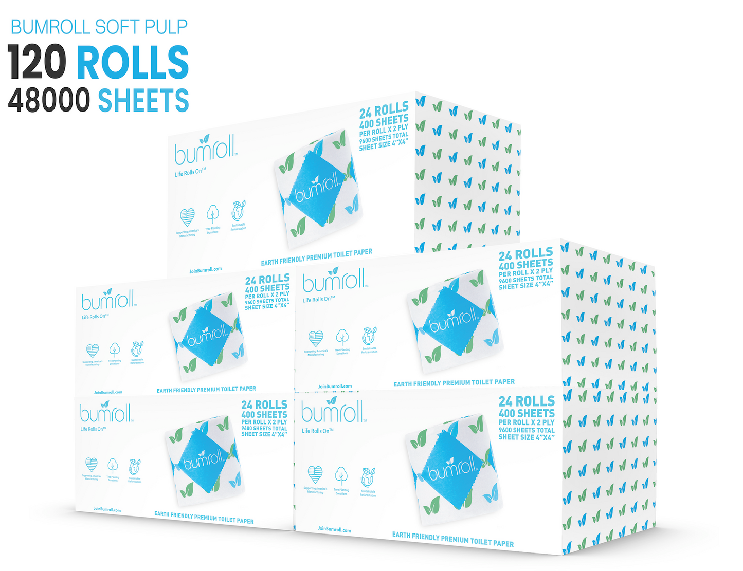 Join Bumroll bamboo toilet paper and paper towels, eco-friendly American-made products with sustainable tree planting.