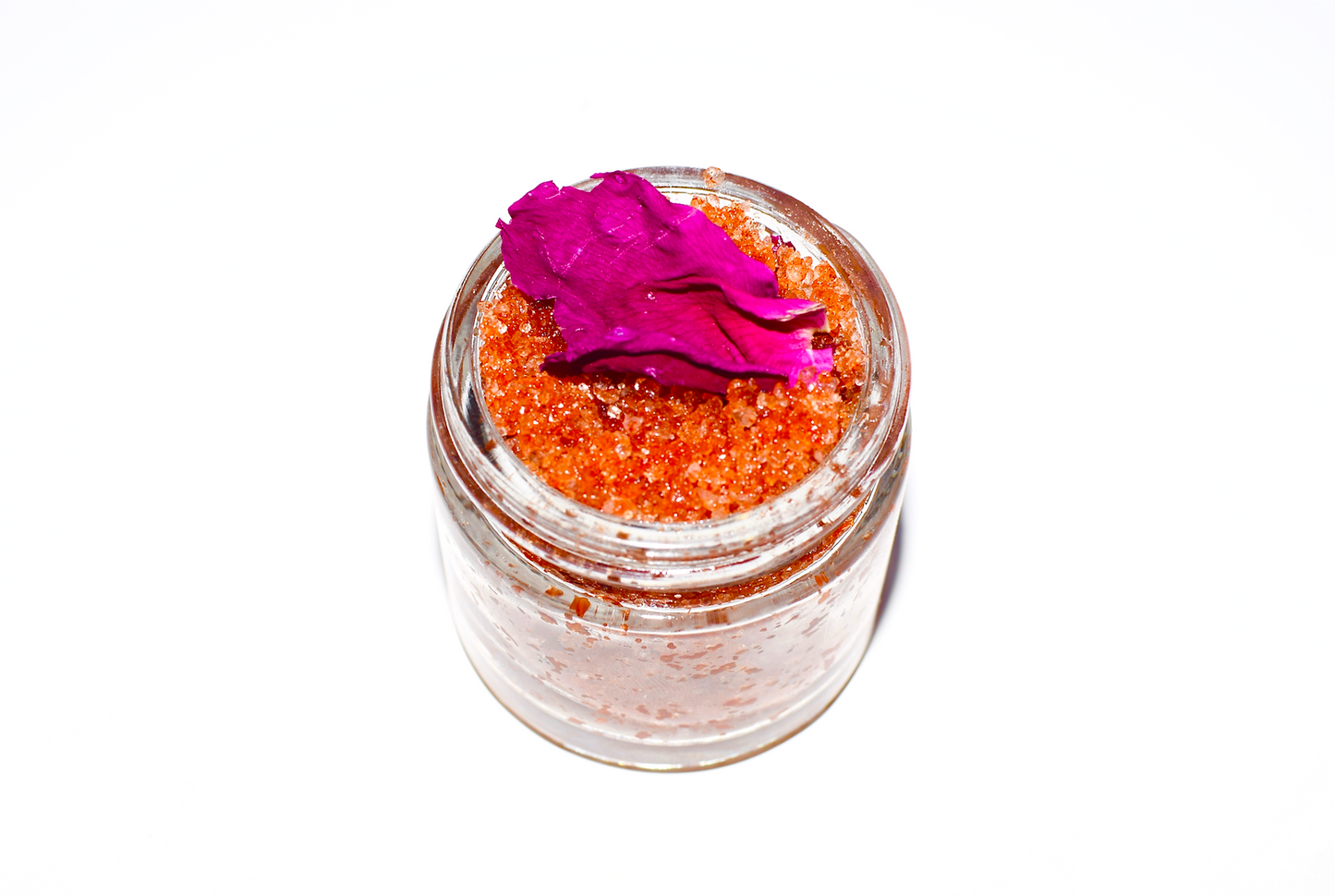 Plant Makeup Beach Rose Scrub jar with natural rose and exfoliating ingredients, showcasing a botanical skincare product.