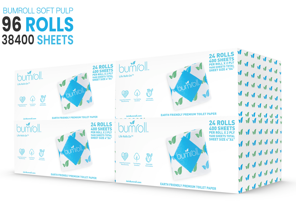 Join Bumroll bamboo toilet paper, eco-friendly rolls with natural plant-based fibers, made in the USA.