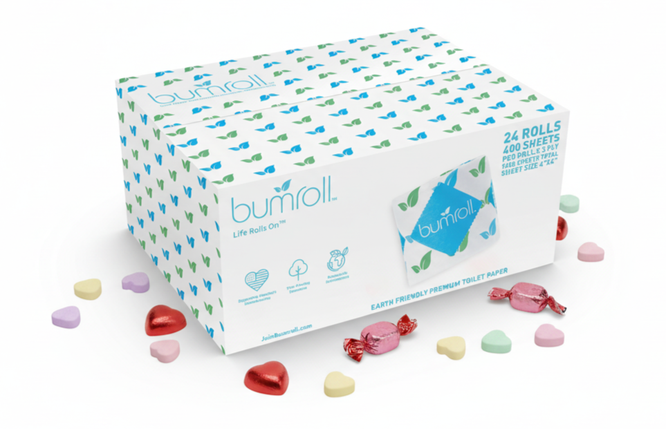 Join Bumroll bamboo toilet paper and paper towels, eco-friendly and made in the USA, featuring natural bamboo textures.