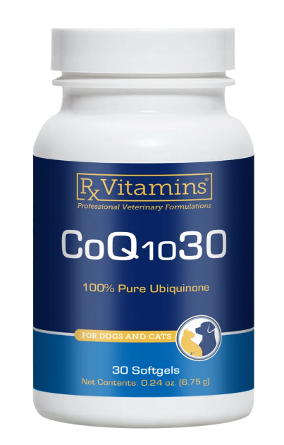 ReNewedPet Ubiquinol supplement for pets, supporting cellular health and energy with natural ingredients, shown in the product image.