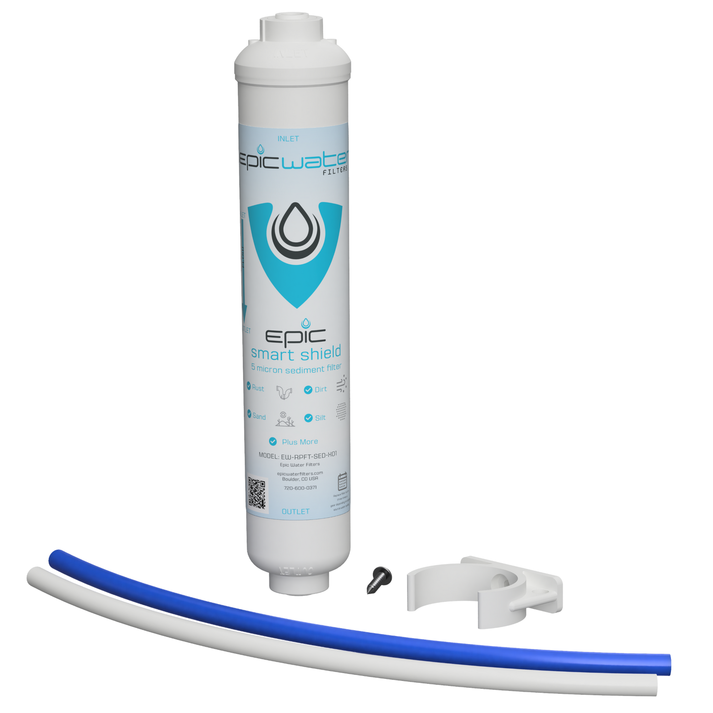 Smart sediment filter kit from Epic Water Filters USA with multiple filter cartridges and housing for water purification.