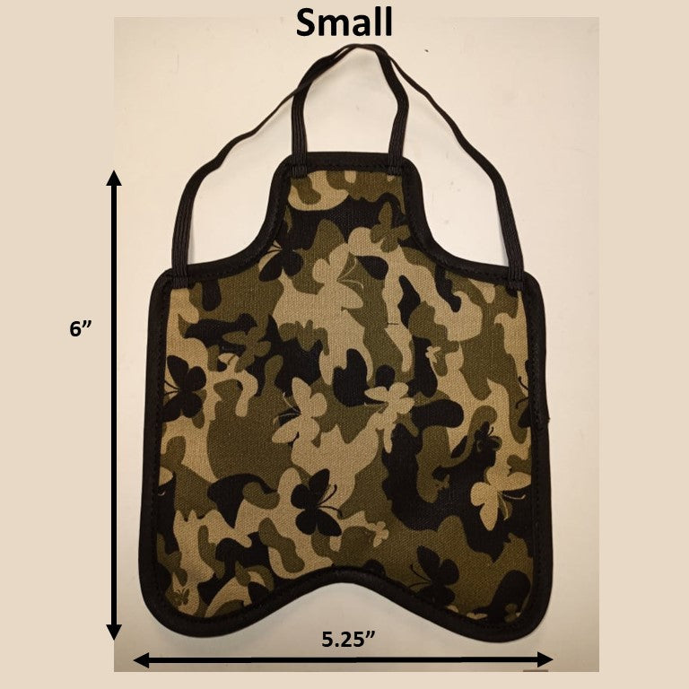 Crazy K Farm Pet and Poultry hen saddle for hens, made in USA, featuring a comfortable chicken apron with adjustable straps.