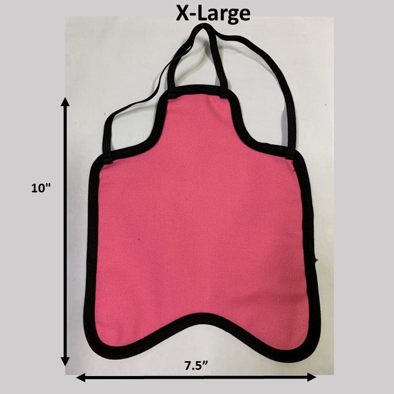 Crazy K Farm Pet and Poultry hen saddle for hens, made in the USA, showing a comfortable, adjustable chicken apron on a hen.