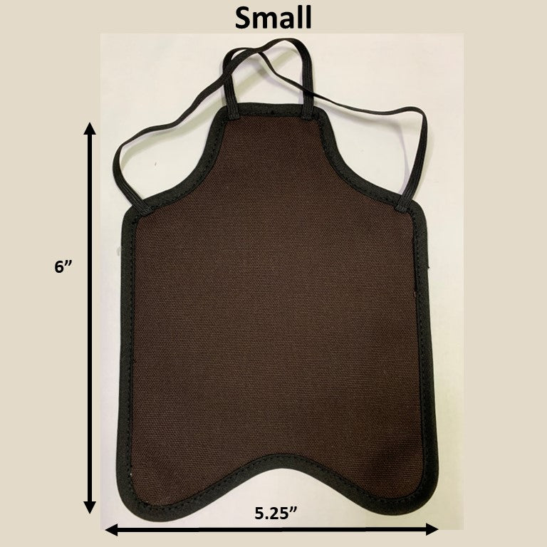 Crazy K Farm Pet and Poultry hen saddle for hens, made in USA, showing a durable chicken apron with adjustable straps.